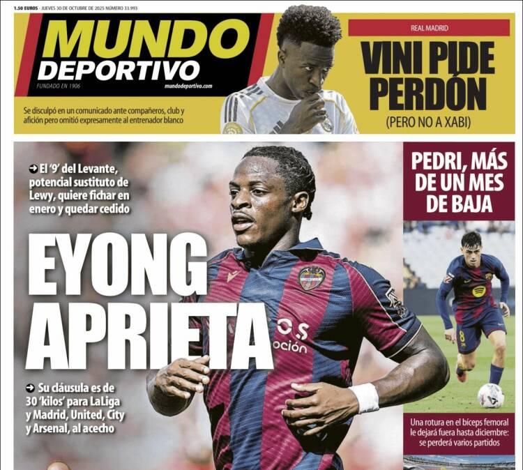 Mundo Deportivo: "Eyong aprieta"
