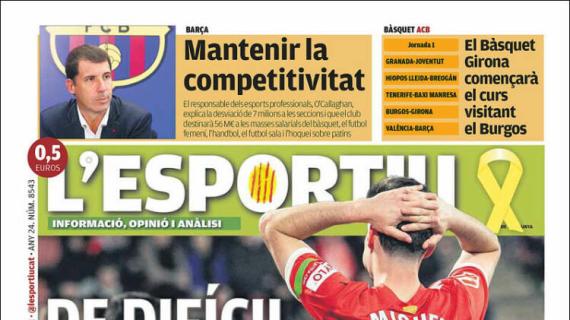 L'Esportiu, Ed.Girona: "De difícil recambio"
