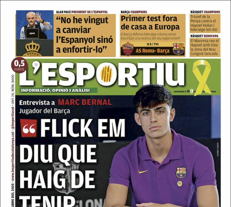 Marc Bernal en L'Esportiu: "Flick me dice que debo tener paciencia"