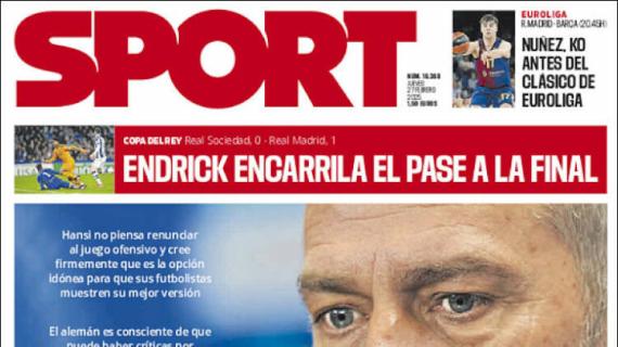 Sport: "Flick, ni un paso atrás"