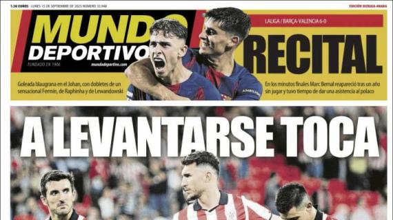 Mundo Deportivo, Ed.Vizcaya: "A levantarse toca"