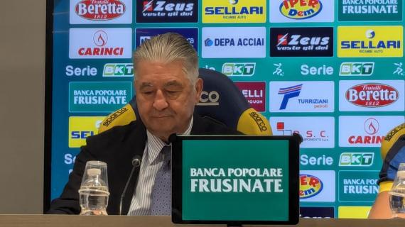 Frosinone, Angelozzi: "Tutti noi non stiamo lavorando bene e dobbiamo essere bravi a ribaltare questa situazione dimostrando di essere uomini”