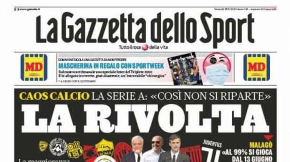 La Gazzetta dello Sport: "La rivolta"