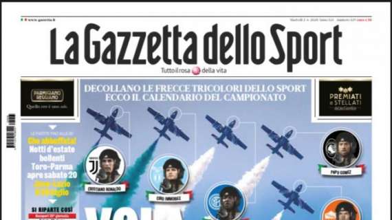 La Gazzetta dello Sport: "Vola Italia vola"