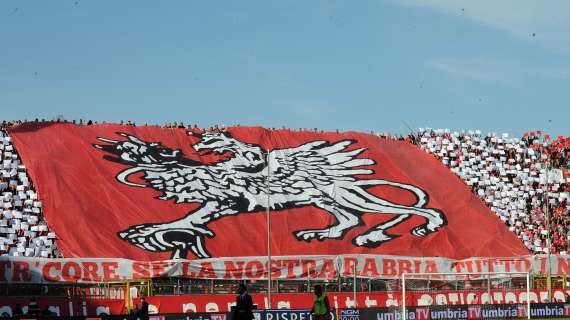 Perugia: meno tre al derby contro la Ternana