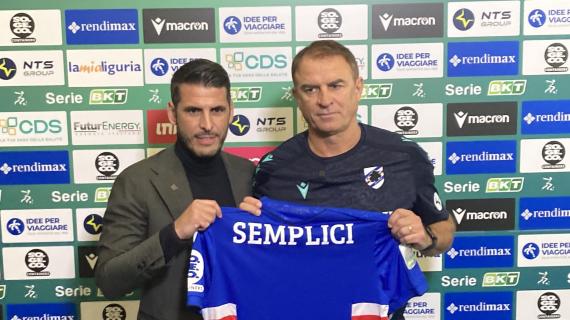 Sampdoria, Semplici: "Un orgoglio rappresentare una società così importante"