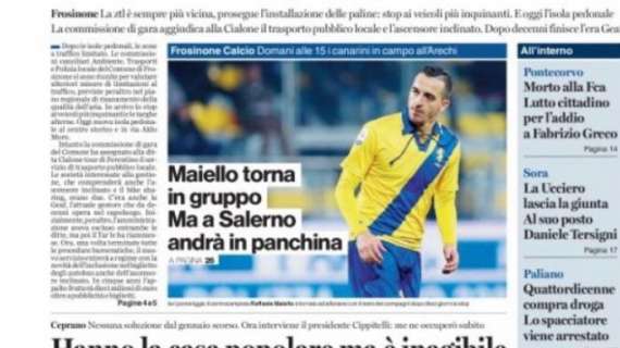 Ciociaria Oggi: "Maiello in gruppo, ma a Salerno andrà in panchina"