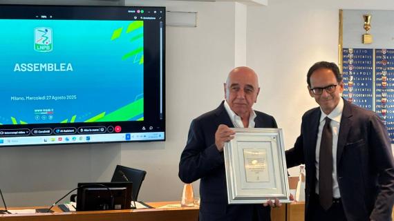 Monza, 50 anni nel calcio: la Lega B premia Galliani