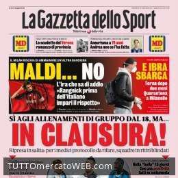 La Gazzetta dello Sport: "In clausura!"