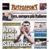 La prima pagina di Tuttosport è sul mercato bianconero: "Juve, risale Samardzic"