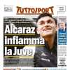 Il titolo di Tuttosport in apertura: "Alcaraz infiamma la Juve"