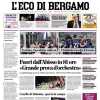 La prima pagina de L'Eco di Bergamo: "L'Atalanta travolge il Cesena"