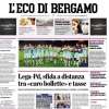L'Eco di Bergamo in prima pagina: "Decide Scalvini, l'Atalanta resta in vetta"