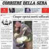 Il Corriere della Sera in apertura: "Calcio e basket dal ministro, no all'Agenzia"
