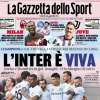 L'apertura de La Gazzetta dello Sport dopo il 2-0 di Plzen: "L'Inter è viva"
