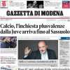 "Calcio, l'inchiesta plusvalenze della Juve arriva a Sassuolo" titola la Gazzetta di Modena