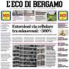 L'Eco di Bergamo in prima pagina: "De Roon salta l'Inter ma va ai Mondiali"