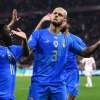FOTO - Primo gol azzurro per Dimarco, il numero 1.500 per l'Italia: l'esultanza