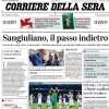 Corriere della Sera in prima pagina: "Rinascita azzurra, lezione alla Francia"