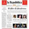 La Repubblica in taglio basso: "Sprofondo Toro, i tifosi contro Cairo"