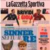 L'apertura della Gazzetta dello Sport sulle vittorie di Milan e Juve: "Brividi e gioia"