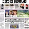  L'Eco di Bergamo in apertura: "Atalanta ko 5-7. Il Trofeo Bortolotti va all'Eintracht" 