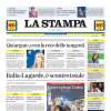 La prima pagina de La Stampa: "La fenomenologia del Leleadanismo"