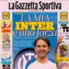 La prima pagina de La Gazzetta dello Sport: "Inter, Inzaghi alza il tiro e punta a tutto"