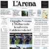 L'Arena in apertura: "Orgoglio Verona: battuta la Fiorentina, l'Hellas vede la salvezza"