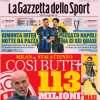 La prima pagina de La Gazzetta dello Sport: "Milan stai attento: così butti 113 milioni"