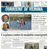 Corriere di Verona in taglio alto: "Hellas, contro lo Spezia partita per la salvezza"