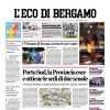 L'Eco di Bergamo in prima pagina: "Atalanta, è ancora festa per l'Europa League"