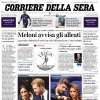 Corriere della Sera in taglio alto: "L'Inter batte il Verona, il Milan frena a Lecce"