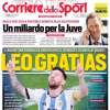 L'apertura del Corriere dello Sport sull'Argentina ai quarti del Mondiale: "Leo Gratias"