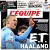Haaland mostruoso in Champions. L'Equipe gli dedica l'apertura: "E.T. Haaland"