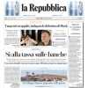 La Repubblica così in prima pagina: "Accusa di stupro, Mbappé: fake news"