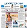 L'Unione Sarda in prima pagina: "Altra mazzata sul Cagliari: Pavoletti fuori per due mesi"