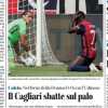 Pareggio all'Unipol Domus, L'Unione Sarda in prima pagina: "Il Cagliari sbatte sul palo"