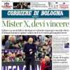 Il Corriere di Bologna in prima pagina: "Trasferta a Cagliari: i rossoblu cercano la vittoria"