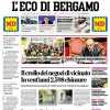 L'apertura de L'Eco di Bergamo: "Atalanta col Verona sulla rampa di lancio"