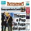 Champions, la Juve aspetta il City. Tuttosport apre: "Thiago e Pep in fuga dai guai"