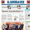 La pagina di apertura de Il Secolo XIX: "Genoa bello a metà. Luis Alberto premia la Lazio"