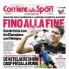 Il Corriere dello Sport apre: "Fino alla fine. Grande festa Juve: è in Champions con il Bologna"