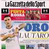 La Gazzetta dello Sport apre: "Oro Lautaro, l'Inter sbanca Roma e rimane a -2 dal Napoli"