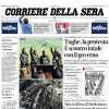 La prima pagina del CorSera: "Conte, colpo gobbo. Il Napoli vola"