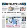 Il Mattino in prima pagina celebra la terza vittoria del Napoli: "Riecco la vetta"