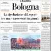 Repubblica (ed. Bologna) in apertura: "In 27mila per sfidare la Fiorentina"