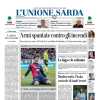 La prima pagina de L'Unione Sarda: "C'è la Juve, la Sardegna urla Forza Cagliari"
