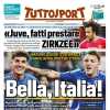 Nations League, poker azzurro contro Israele. Tuttosport titola: "Bella, Italia!"