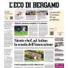 L'Eco di Bergamo in prima pagina: "Atalanta, missione compiuta: 1-1 e primato"